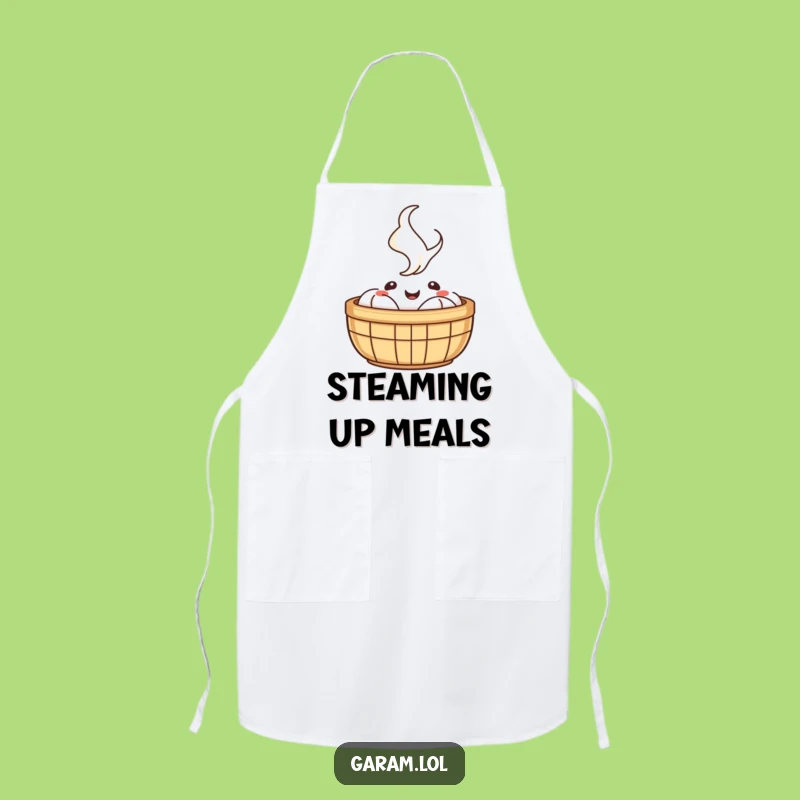 Funny Dim Sum Basket Apron: Cook with a Smile in this Hilarious Steamy Design