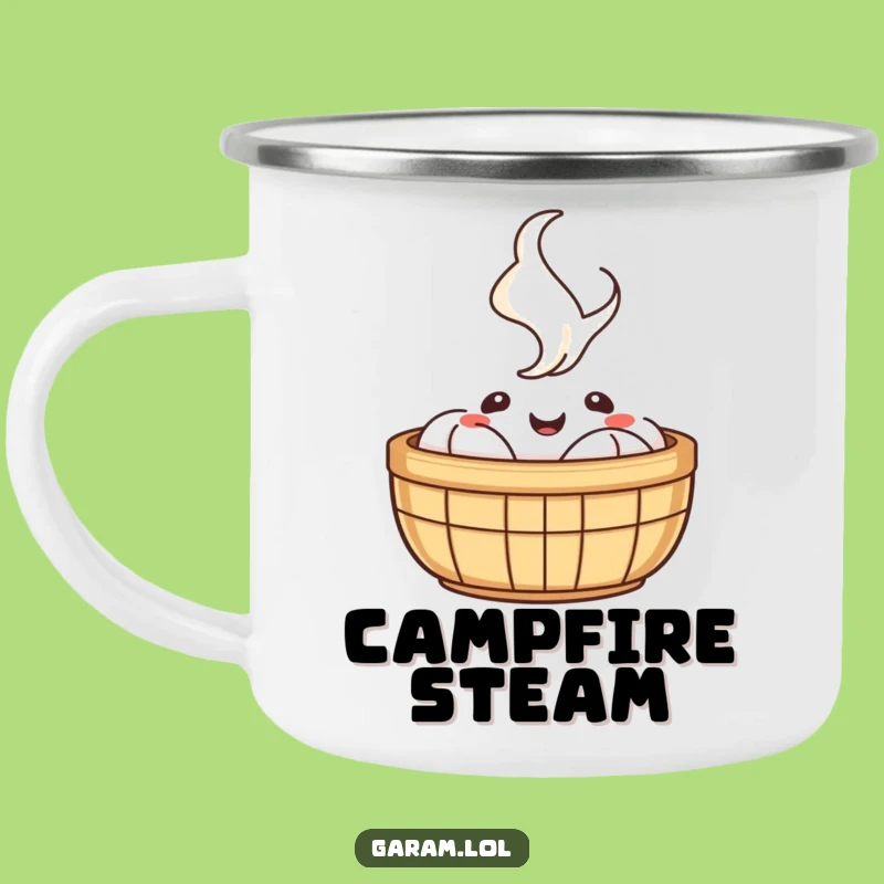 Funny Dim Sum Basket Camping Mug: Enjoy Warm Sips with this Hilarious Outdoor Gear