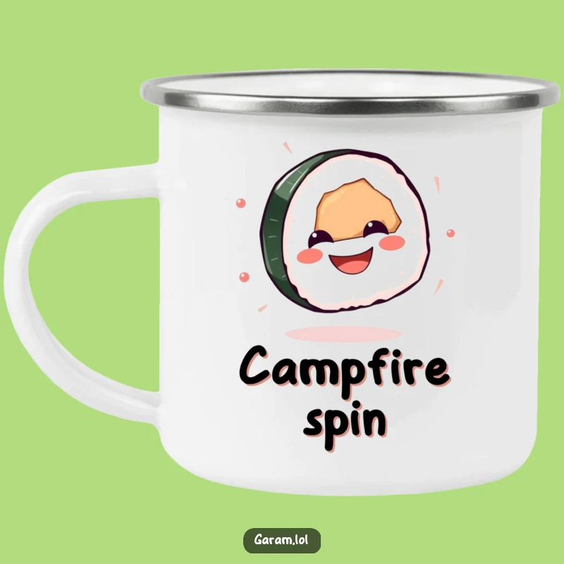 Funny Sushi Camping Mug: Spin with Glee on Your Adventures