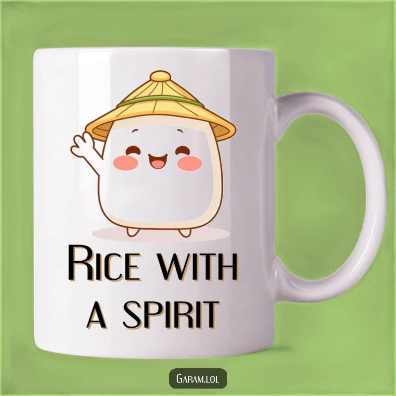 Funny Onigiri Waving Mug: A Hilarious Gift for Japanese Food Lovers