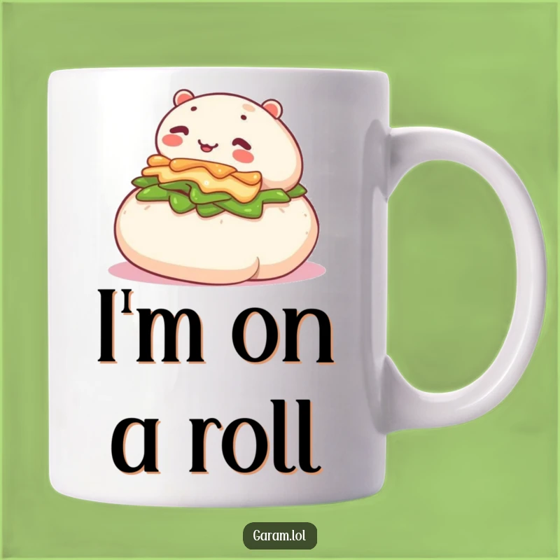 Funny Bao Bun Rolling Slope Mug: Hilarious Foodie Gift for a Joyful Treat