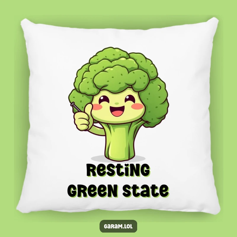 Funny Broccoli Thumbs Up Pillow: Cuddle Up with Healthy Humor