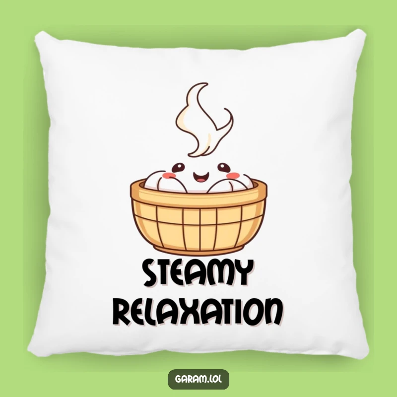 Funny Dim Sum Basket Pillow: Cuddle Up with Comfort and Steamy Humor
