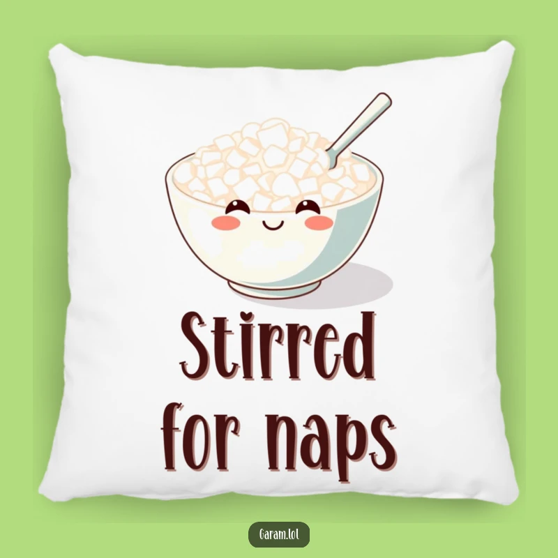 Funny Rice Bowl Pillow: Cuddle Up with Comfort and Hilarious Foodie Charm
