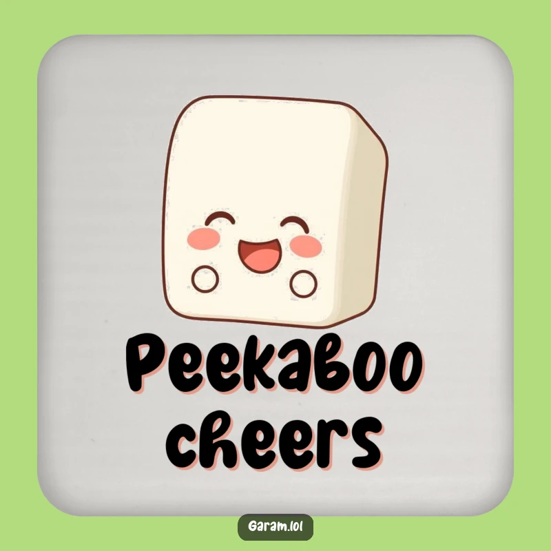 Funny Bento Box Drink Coasters: Protect Surfaces with Peek-a-Boo Art