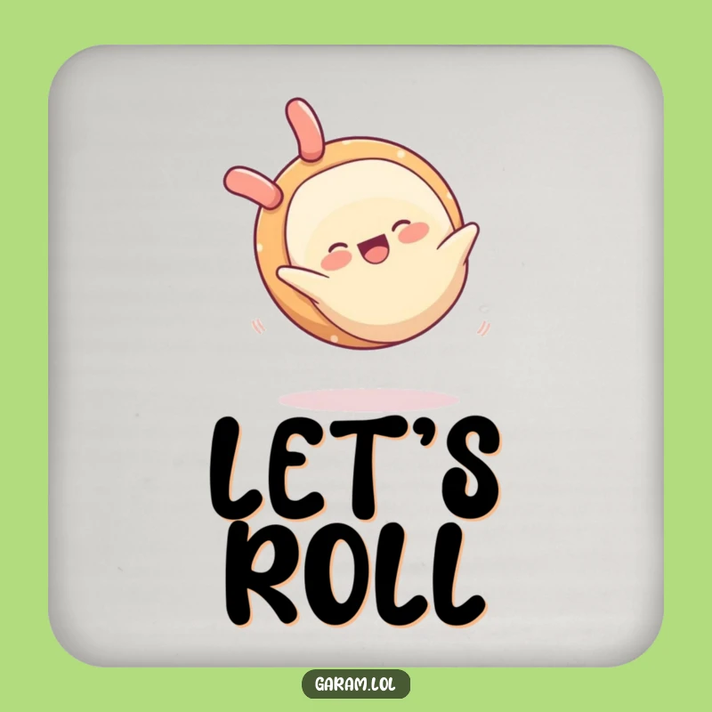 Funny Spring Roll Coaster: Protect Surfaces with Flipping, Hilarious Charm