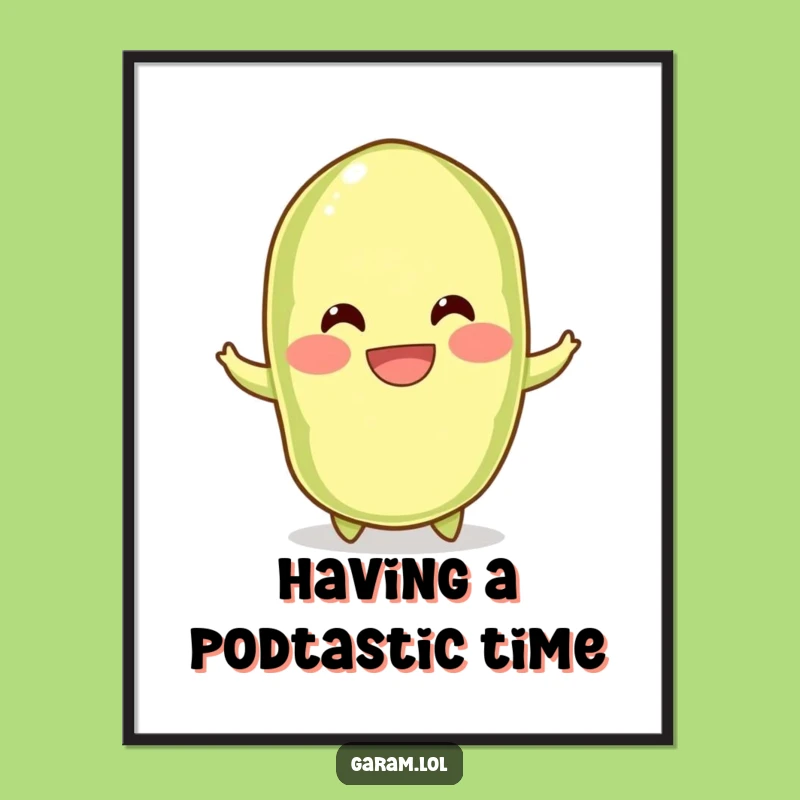 Funny Free Printable Edamame Wall Art: Bouncy Humorous Downloadable Decor