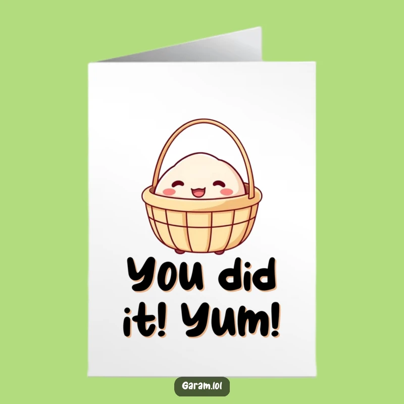 Free Printable Dim Sum Congratulations Card: Giggling Basket Funny Downloadable