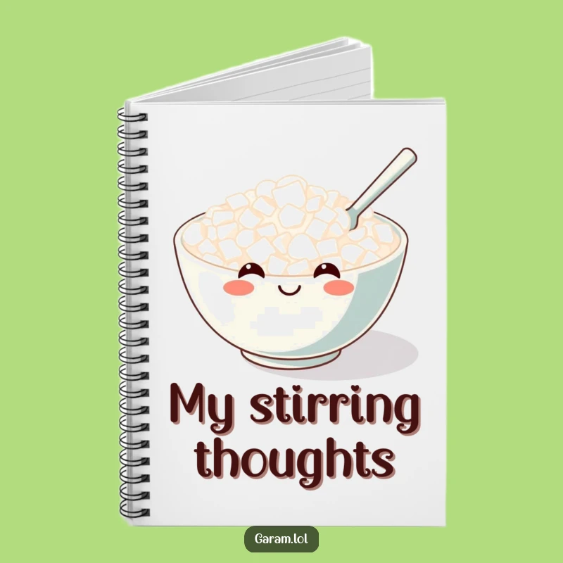 Funny Rice Bowl Notebook: Jot Down Thoughts with this Hilarious & Cute Companion