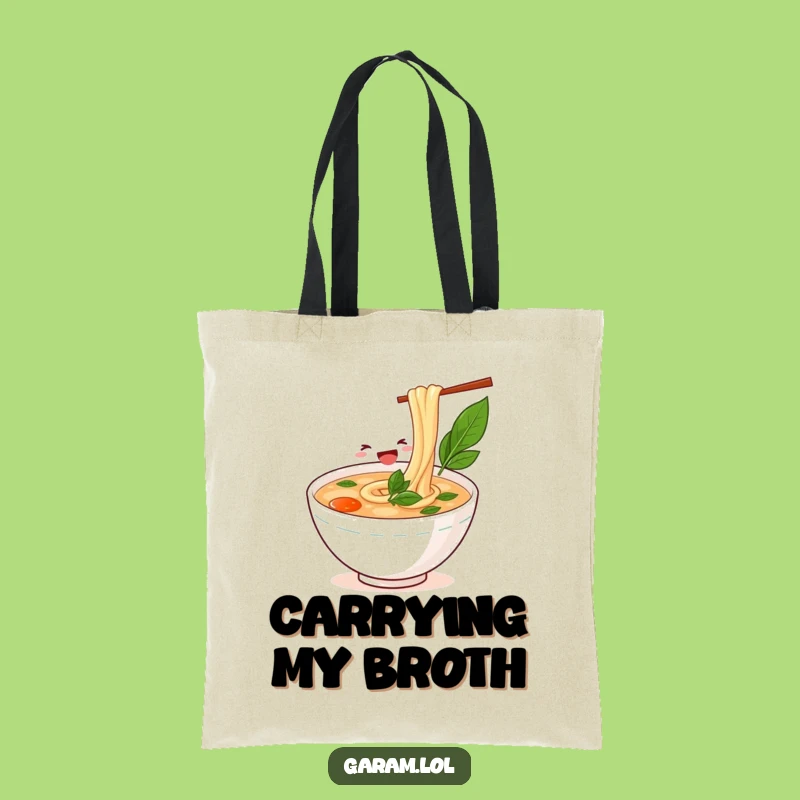 Funny Pho Noodle Slurping Tote Bag: Carry Your Love for Soup