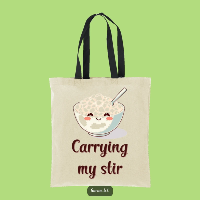Funny Rice Bowl Tote Bag: Carry Your Joy with this Hilarious Foodie Accessory